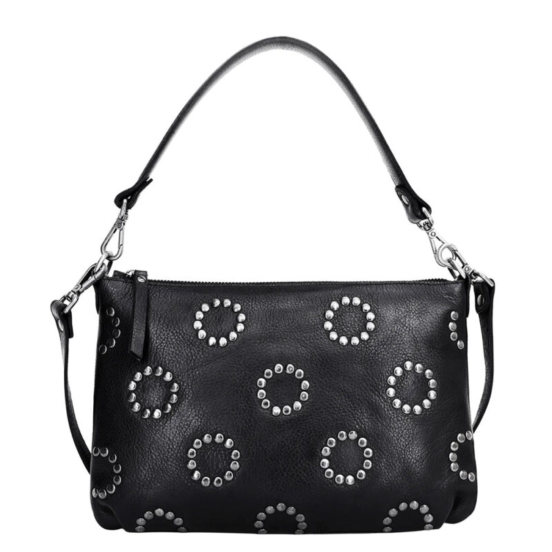 Colanero Leather Crossbody Bag with Stud Accents