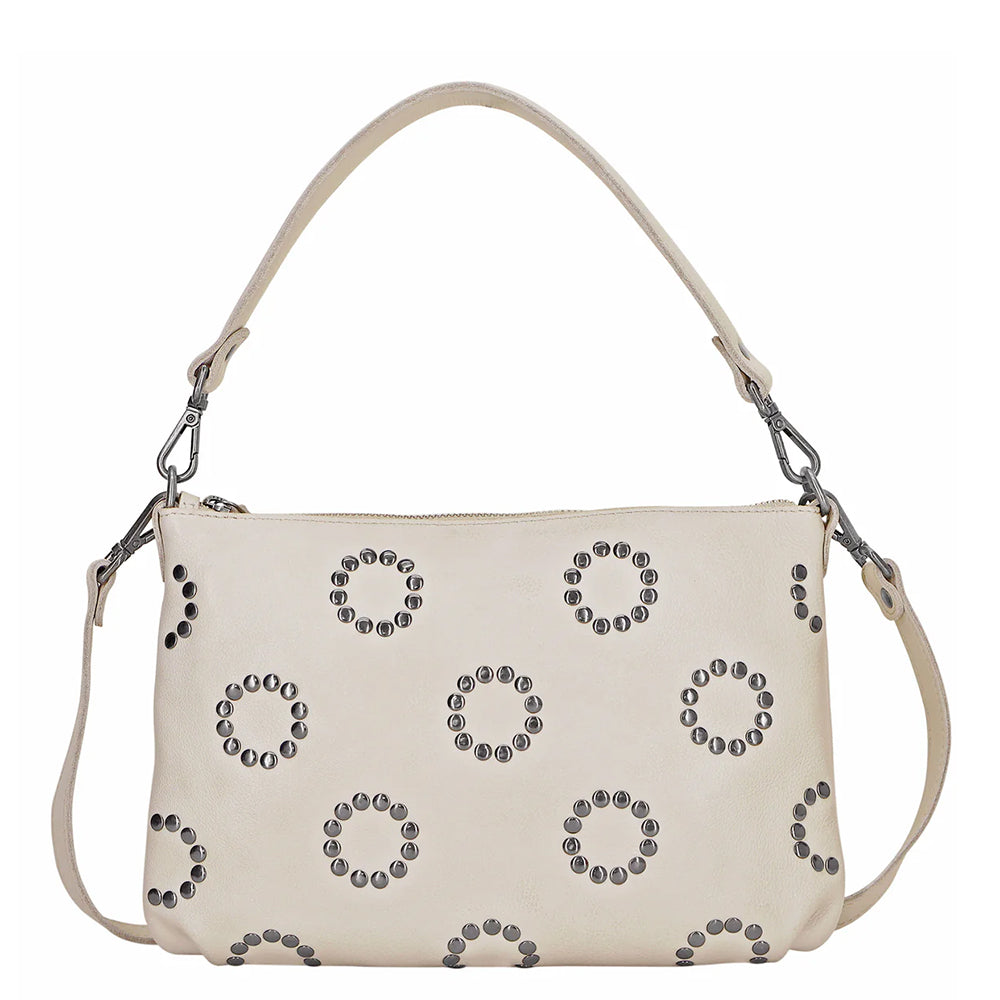 Colanero Leather Crossbody Bag with Stud Details