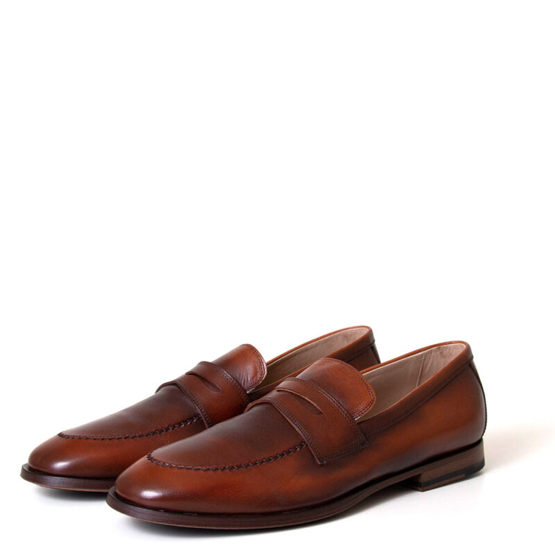 Colanero Men's Classic Leather Penny Loafers - Image 2